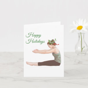 Pilates Kerstkaart Rug Rekken Kaart
