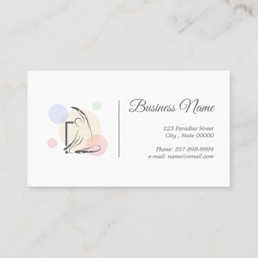 Pilates Letter D Pose | Monogram Letter D Pilates Visitekaartje (Achterkant)