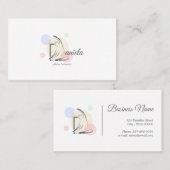 Pilates Letter D Pose | Monogram Letter D Pilates Visitekaartje (Voorkant / Achterkant)