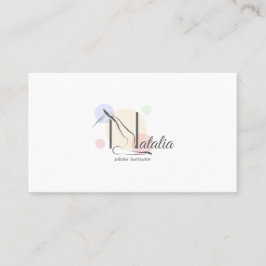 Pilates Letter N Pose | Monogram letter N Pilates Visitekaartje