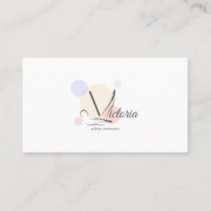 Pilates Letter V Pose   Monogram Letter V Pilates Visitekaartje