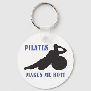 Pilates maakt me warm sleutelhanger