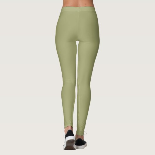 Pilates Monogram Create Your Own Design Olive Leggings (Achterkant)