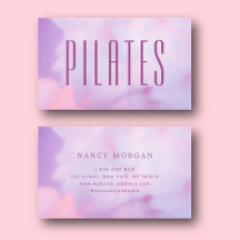 Pilates Paarse Holografische Zakelijke Kaart