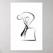 Pilates Peesstretchpose - Wunda Stoel Poster (Voorkant)
