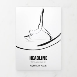 Pilates Pilates Pilates Abstract Pilates Drieluik Kaart