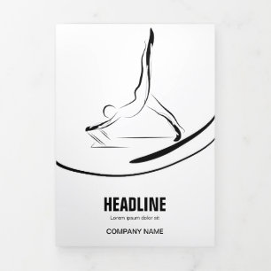 Pilates Pilates Pilates Abstract Pilates Drieluik Kaart