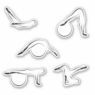 Pilates plakboek kantoorartikelen stickers