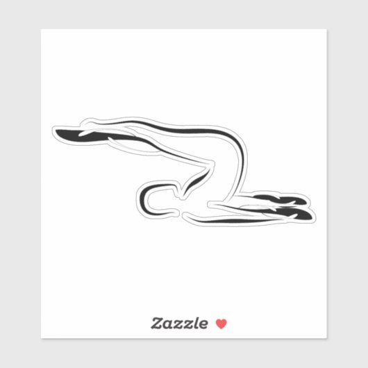 Pilates pose autocollant (Feuille)