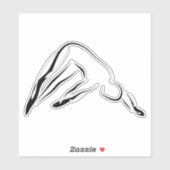 Pilates pose autocollant (Feuille)