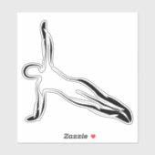 Pilates pose autocollant (Feuille)