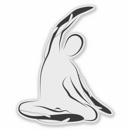 Pilates pose autocollant (Devant)