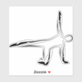 Pilates pose autocollant (Feuille)