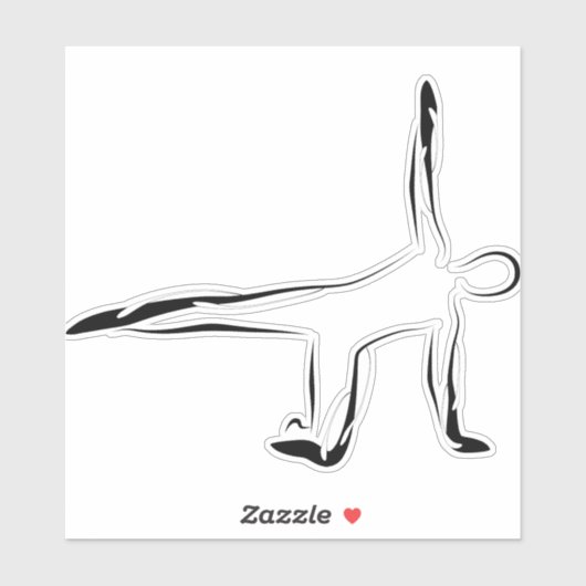 Pilates pose autocollant (Feuille)