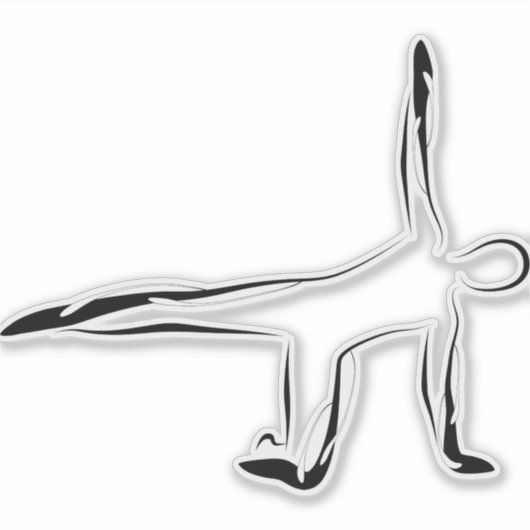 Pilates pose autocollant (Devant)