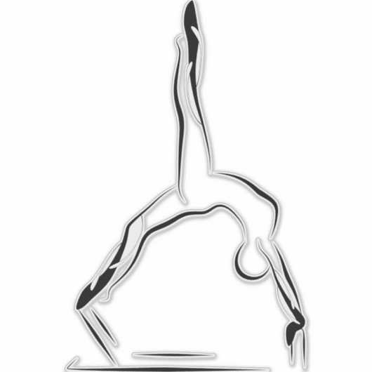 Pilates pose autocollant (Devant)