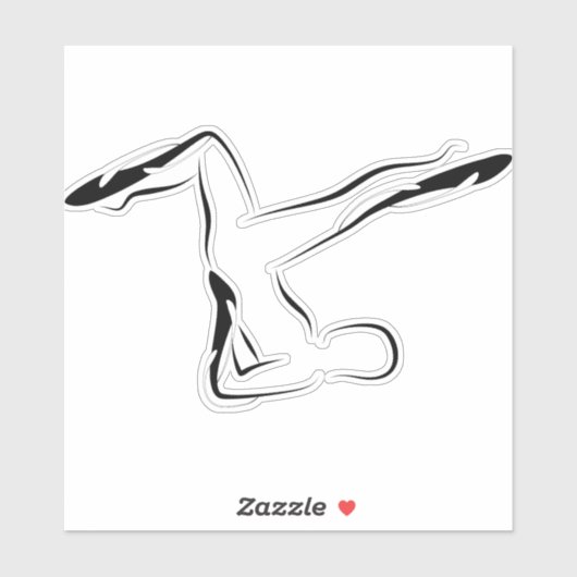 Pilates pose autocollant (Feuille)