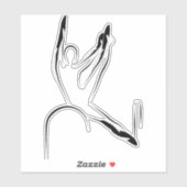Pilates pose autocollant (Feuille)