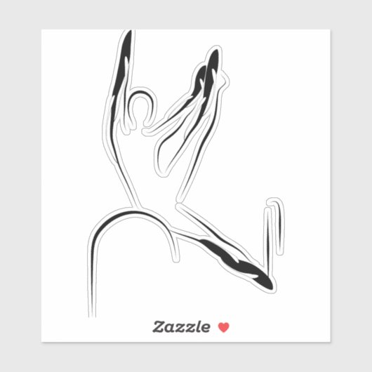 Pilates pose autocollant (Feuille)