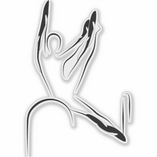 Pilates pose autocollant (Devant)