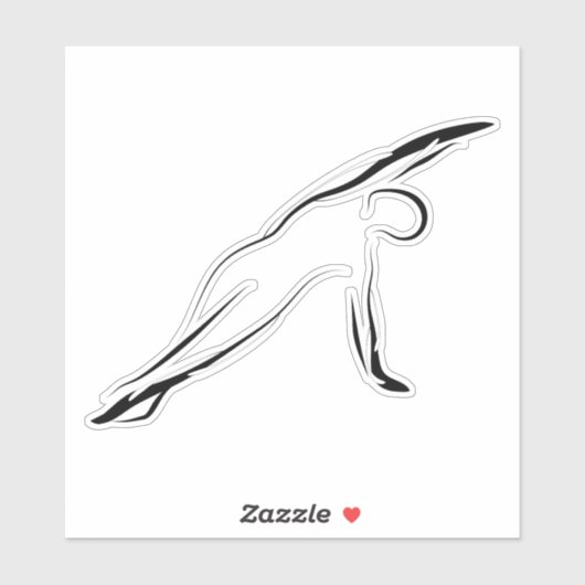 Pilates pose autocollant (Feuille)