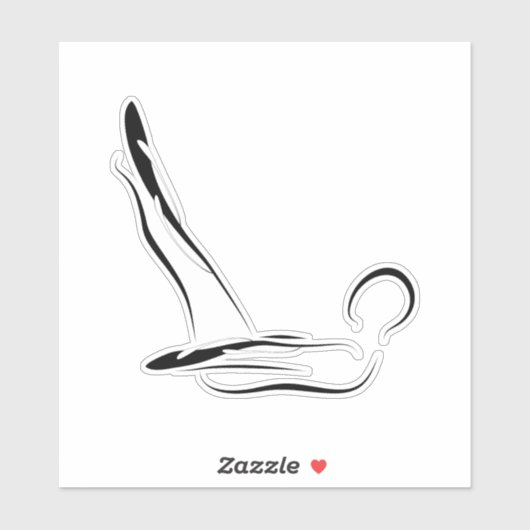 Pilates pose autocollant (Feuille)