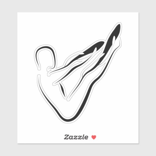 Pilates pose autocollant (Feuille)