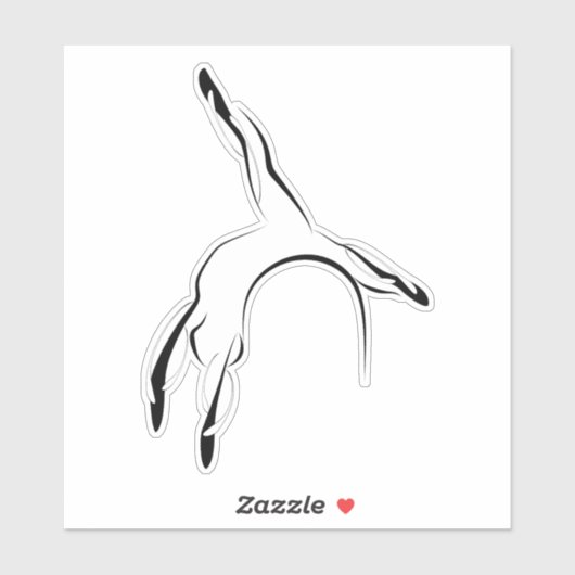 Pilates pose autocollant (Feuille)