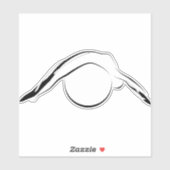 Pilates pose autocollant (Feuille)