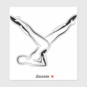 Pilates pose autocollant (Feuille)