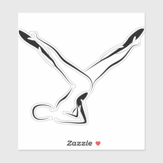 Pilates pose autocollant (Feuille)