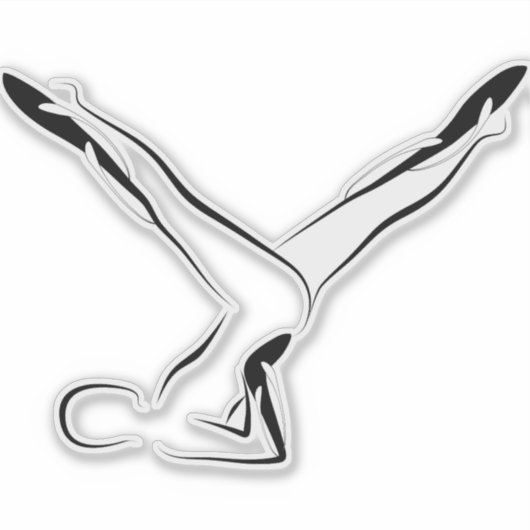 Pilates pose autocollant (Devant)