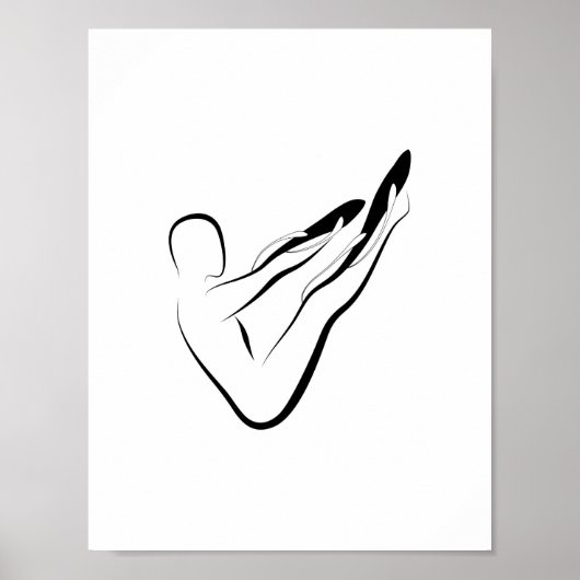 Pilates Pose Rocker Pilates Pose Poster (Voorkant)