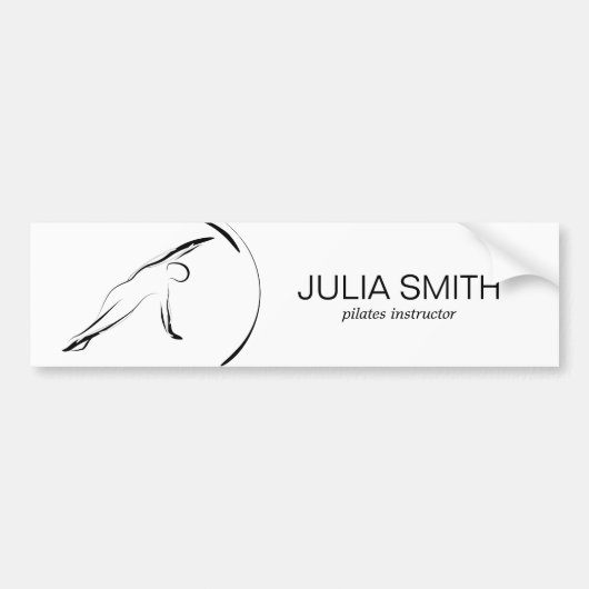 Pilates Pose Side Bend Flyer Bumpersticker (Voorkant)