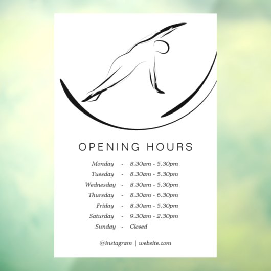 Pilates Pose Side Bend Raamsticker (Vel 3)