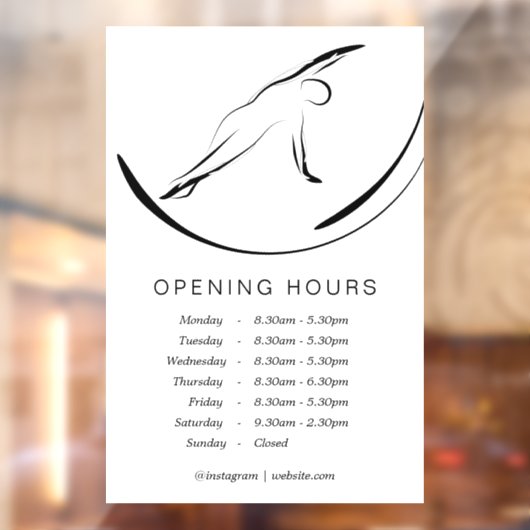 Pilates Pose Side Bend Raamsticker (Vel 2)