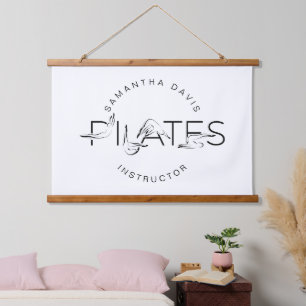 Pilates Poses in Pilates Word Hangend Wandkleed