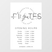 Pilates Poses in Pilates Word Raamsticker (Vel)