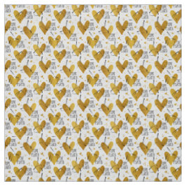 Pilates Poses Seamless Pattern in gouden kleur Stof