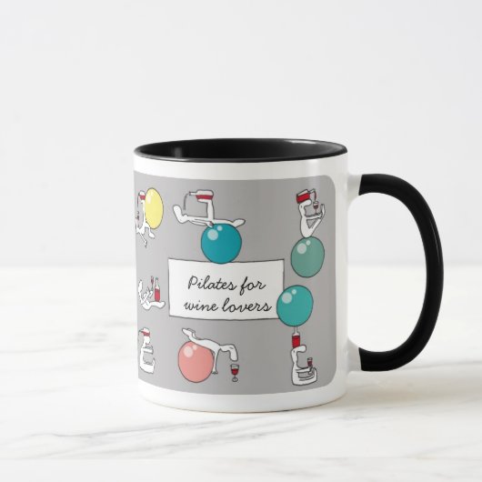 Pilates pour la tasse de Winelovers, gris (Droite)