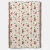 Pilates Reformer Santa Seamless Christmas Patterns Deken (Voorkant Verticaal)