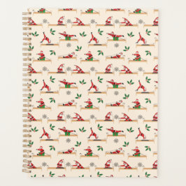 Pilates Reformer Santa Seamless Christmas Patterns Planner