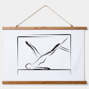 Pilates Schouder Rol Neer Pose - Cadillac Hangend Wandkleed