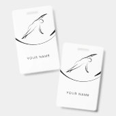 Pilates Side Bend Pose Badge (Front & Back)