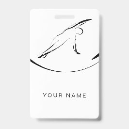 Pilates Side Bend Pose Badge