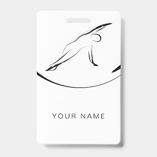 Pilates Side Bend Pose Badge (Front)