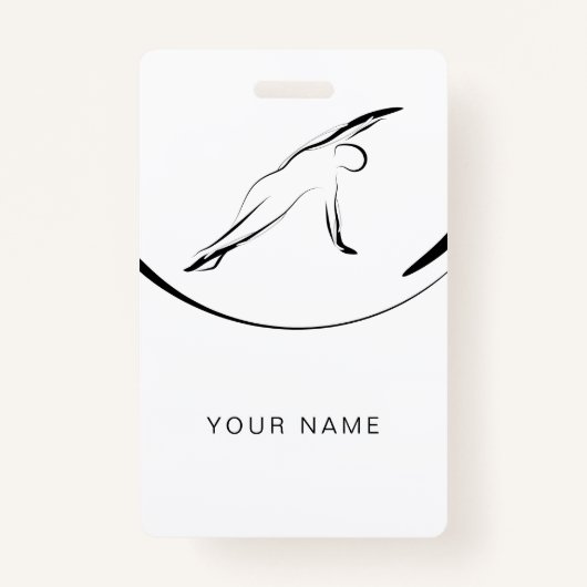 Pilates Side Bend Pose Badge (Voorkant)