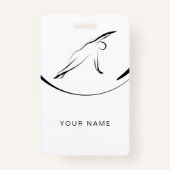 Pilates Side Bend Pose Badge (Achterkant)