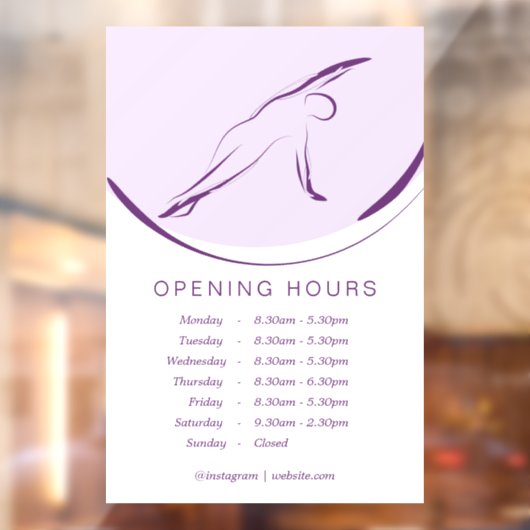 Pilates Side Bend Pose | Kleur Raamsticker (Vel 2)