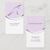 Pilates Side Bend Pose | Kleur Visitekaartje (Voorkant / Achterkant)